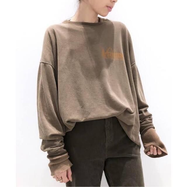 REMI RELIEF x L'Appartement レミレリーフ アパルトモン 別注 日本製 Print L/S Tee プリントロングスリーブ Tシャツ 19070560007430 Free BROWN トップス g14391 - メルカリ