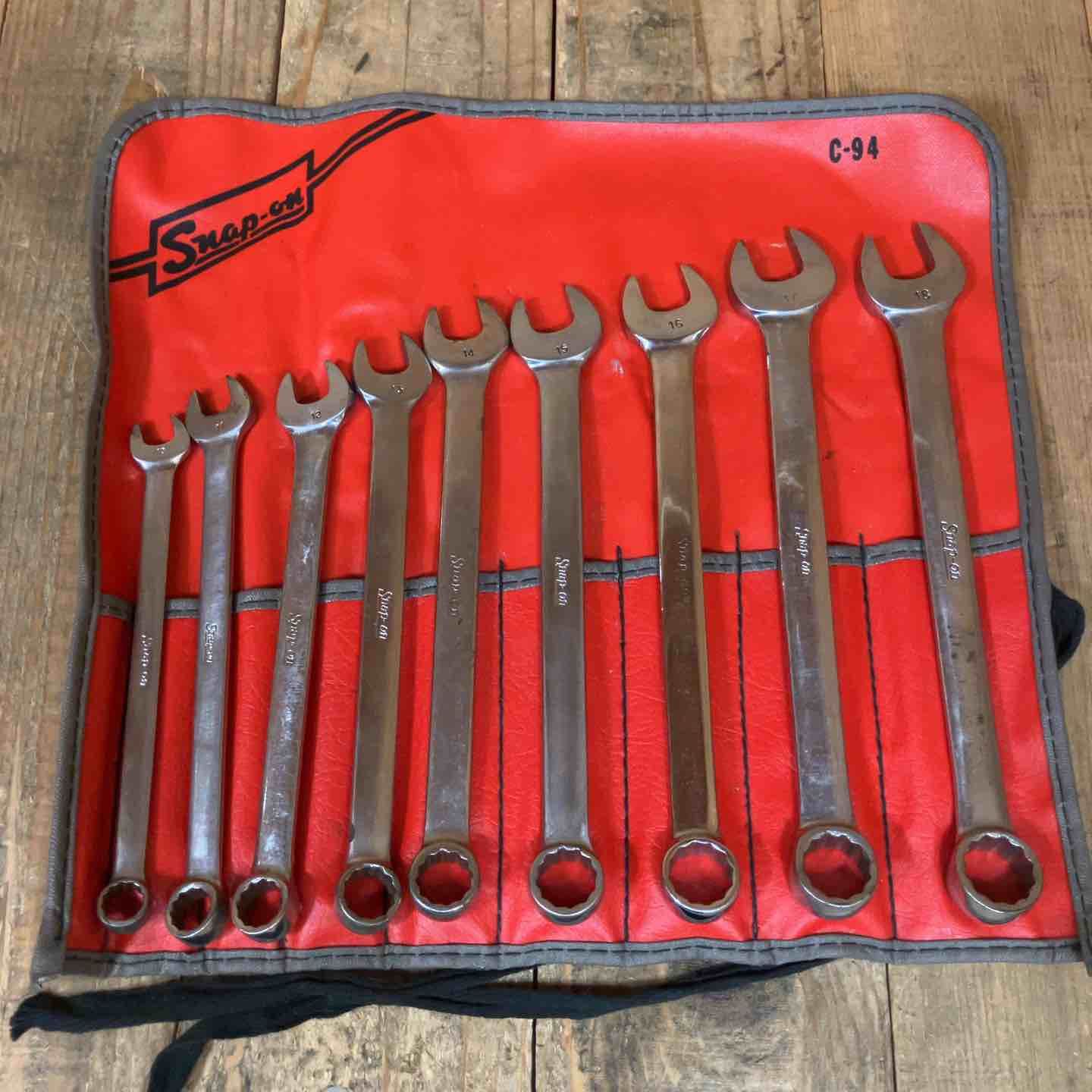 スナップオン Snap-on 旧ロゴ コンビネーションレンチセット OEXM100-180 計9点 所沢店