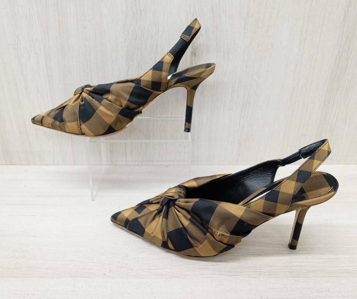 JIMMY CHOO ジミーチュウ パンプス annabell 85 CARAMEL MIX オーカー×ブラック系 サイズ36