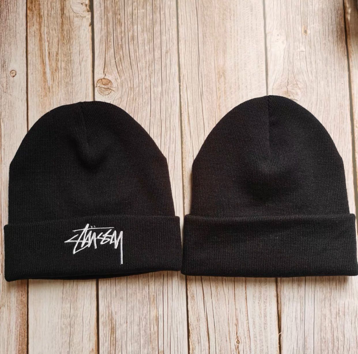 正規品販売! Stussy ステューシー ニット帽 ビーニー ブラック tdh