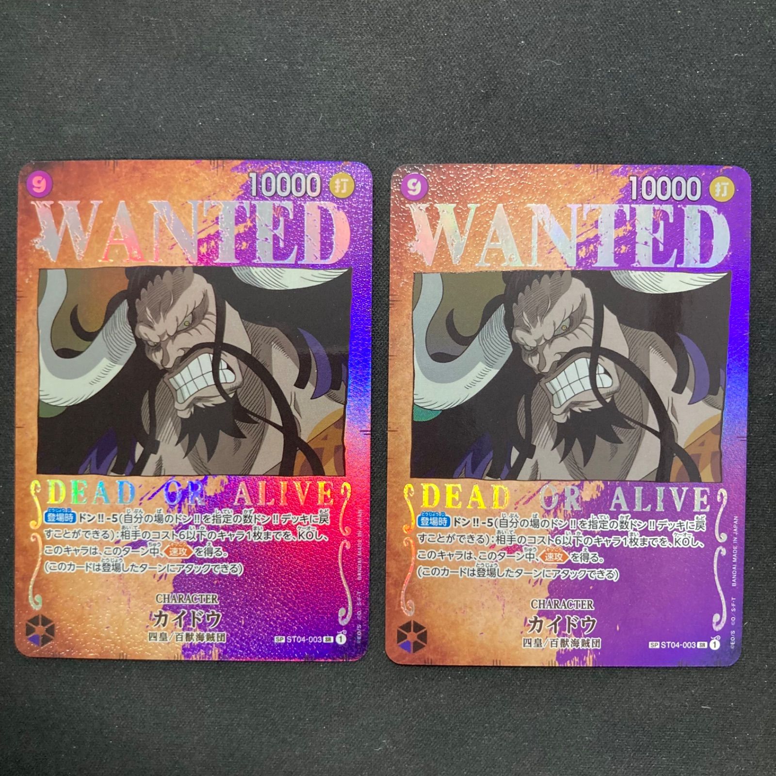 カイドウ 手配書SR SP psa10 パラレル PSA10鑑定済〕カイドウ(パラレル/手配書)【SP】{ST04-003[OP03]}