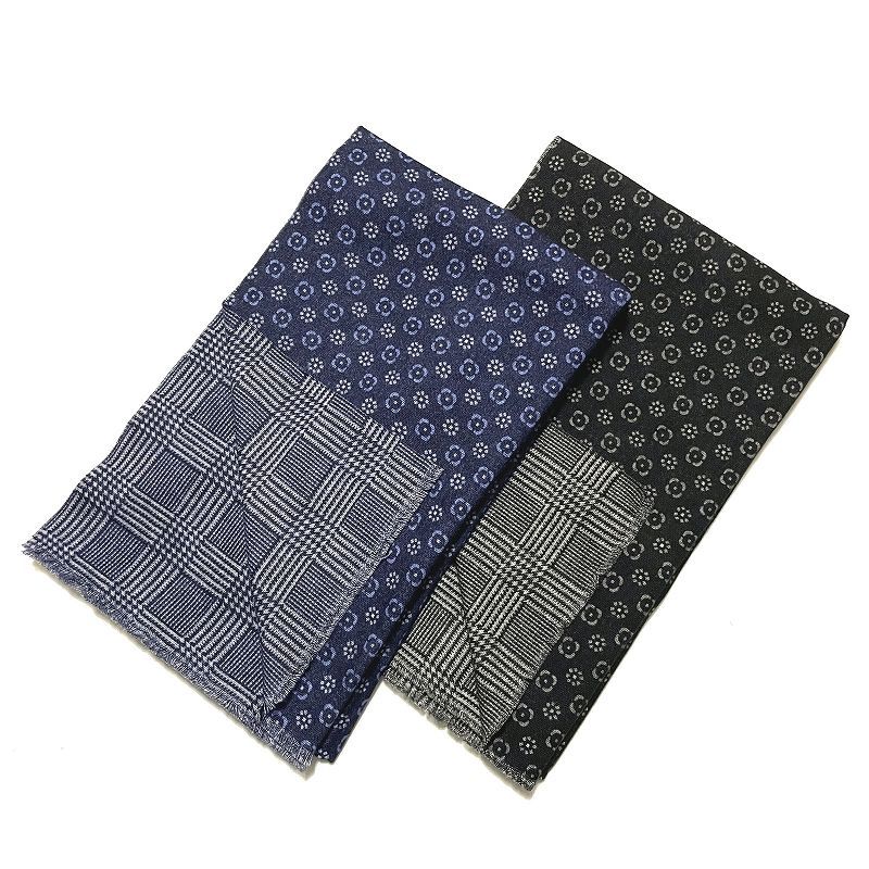 altea アルテア ストール 2360054 / 小紋柄 × グレンチェック ダブル