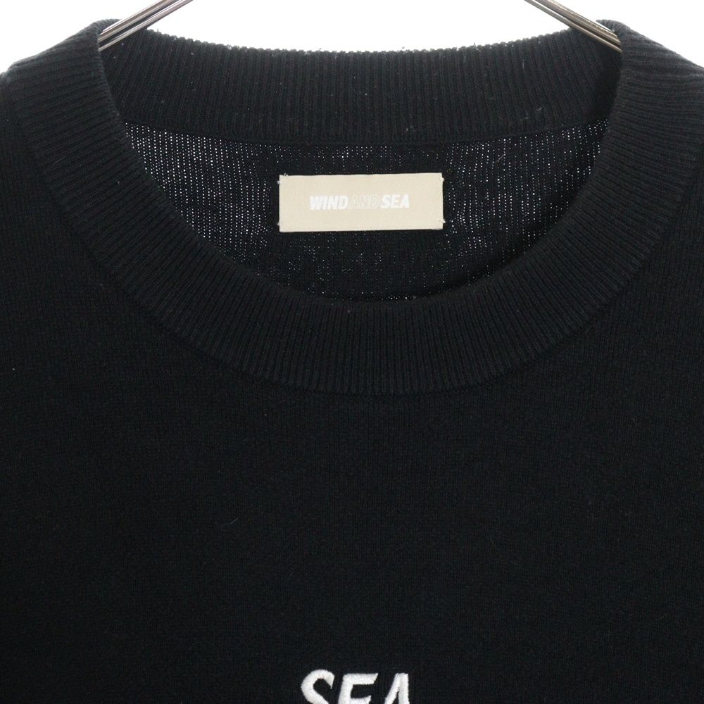 WIND AND SEA ウィンダンシー コットンカシミア ニットセーター WIND AND SEA (ウィンダンシー) COTTON CASHMERE KNIT ロゴエン