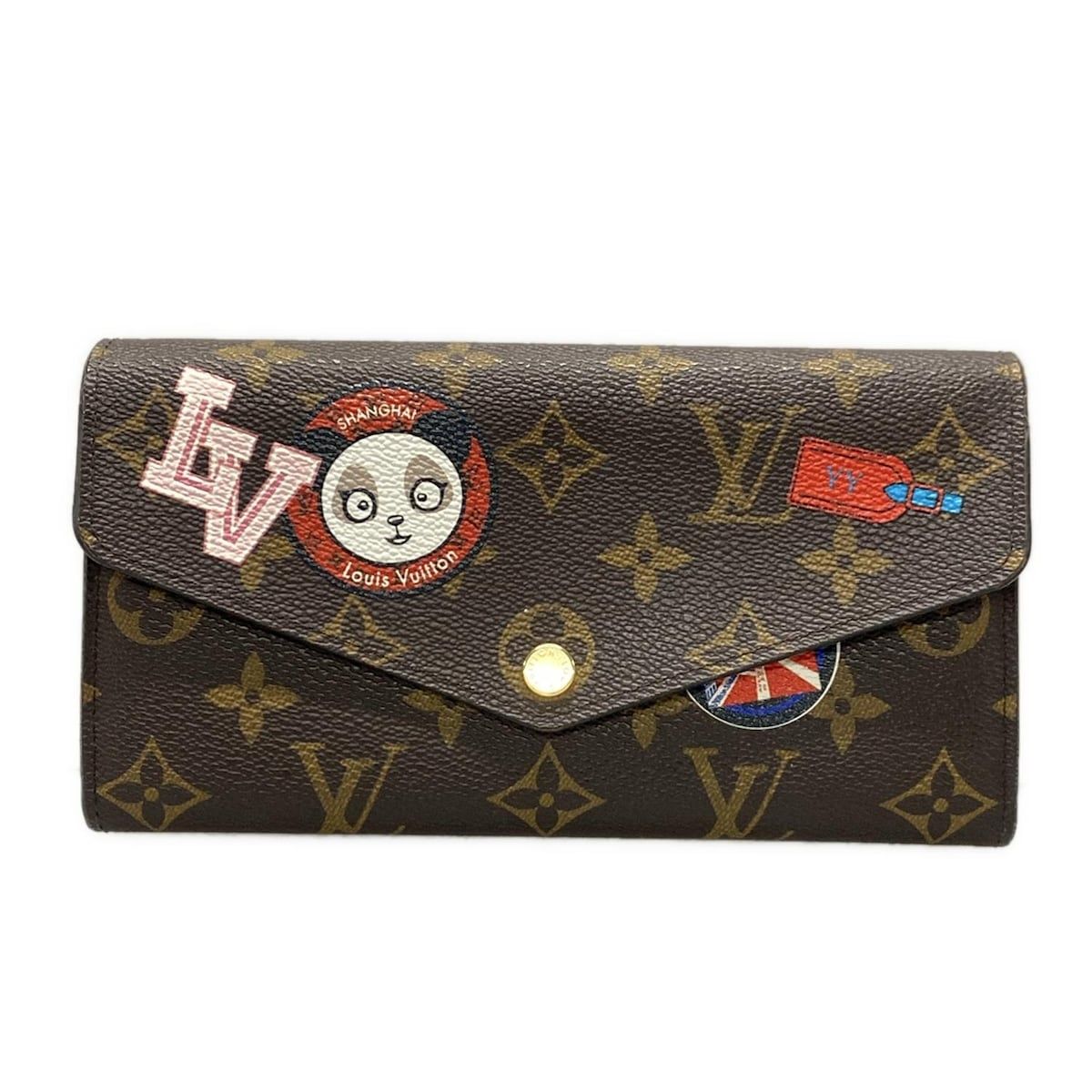 LOUIS VUITTON ルイヴィトン 長財布 モノグラム ポルトフォイユサラ M62236 コクリコ マイ LV ワールドツアー イニシャル刻印