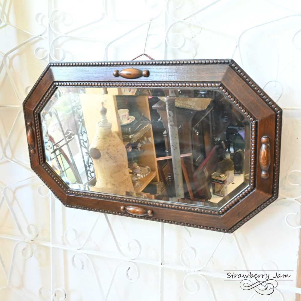 L3705-254 英国アンティーク オーク 壁掛けミラー ミラー インテリア L3705-254 英国アンティーク オーク 壁掛けミラー ミラー インテリア