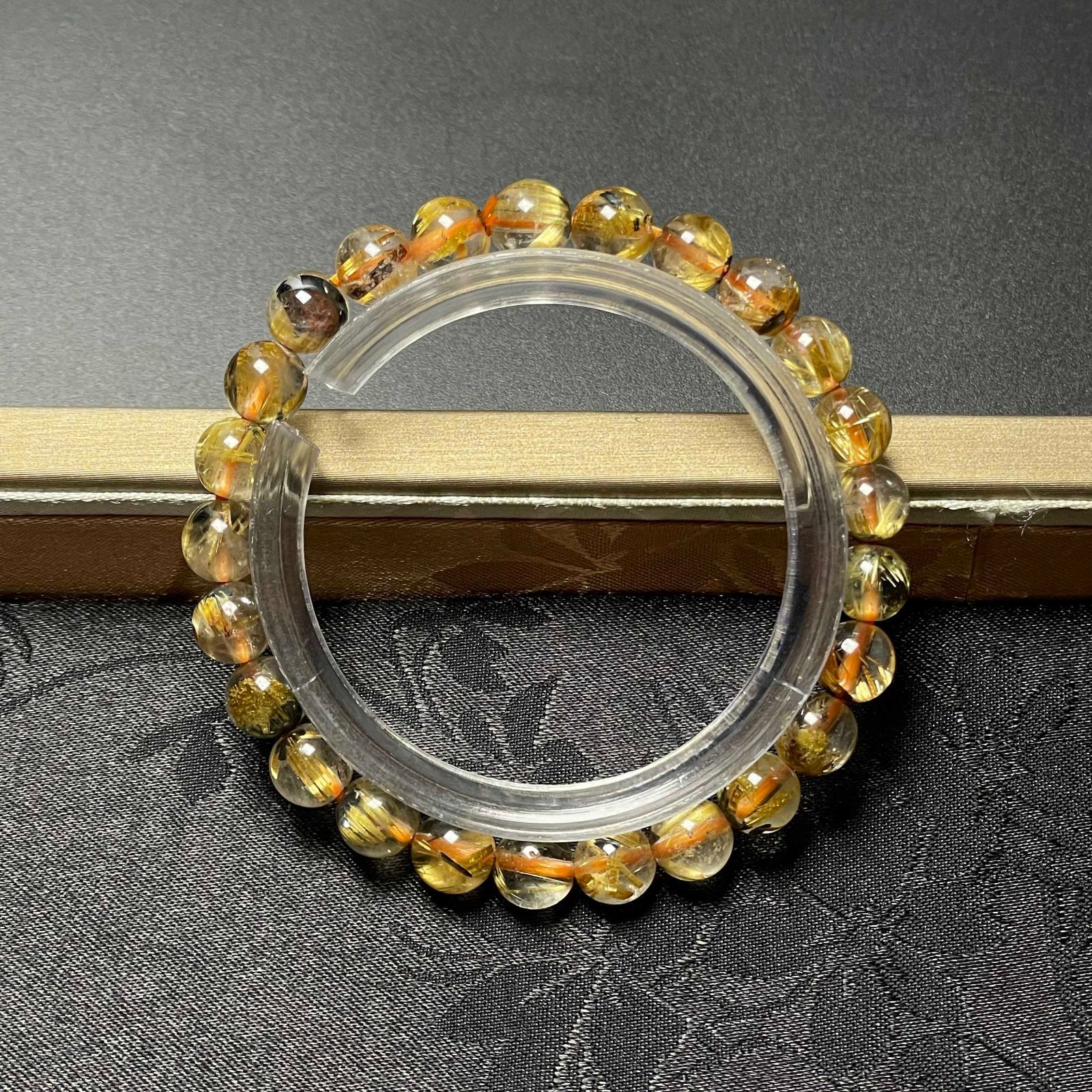 高級 EU製 ☆太陽花タイチンルチル☆黄金針水晶 金運 開運