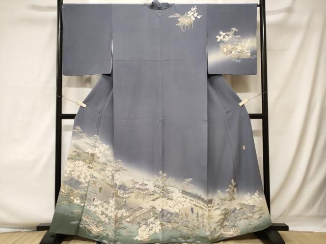 平和屋着物○十日町友禅作家 林静穂 訪問着 人物風景文 暈し染め