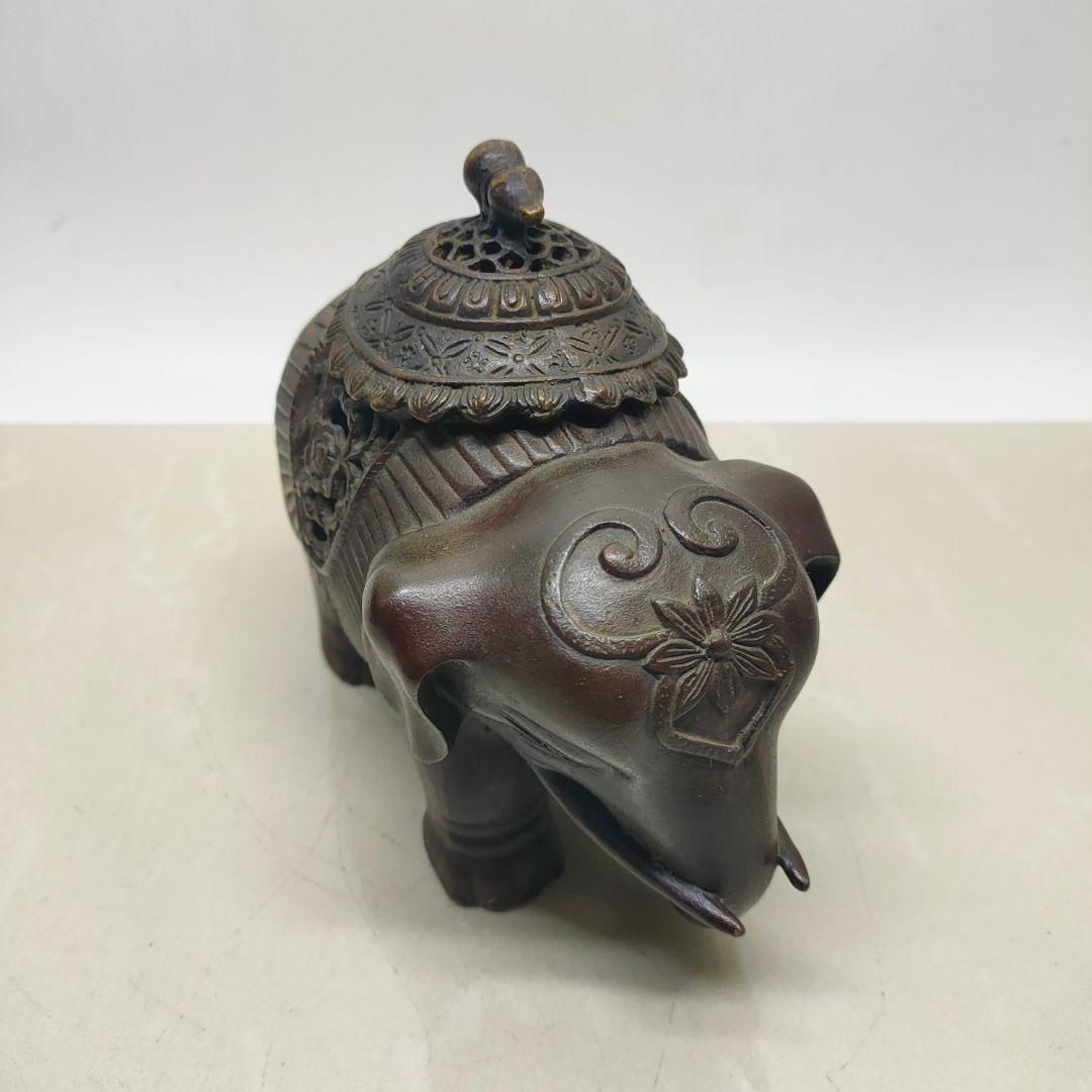 めでたい如意銅象 香炉 銅香炉 工芸品 美術品 置物 めでたい如意銅象 香炉 工芸品 美術品 置物 めでたい如意銅象