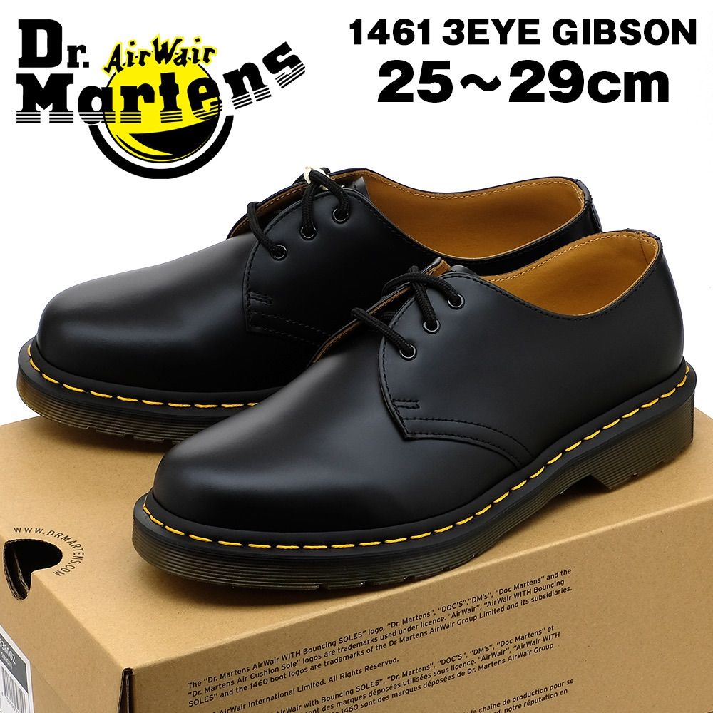 ドクターマーチン 3ホール ギブソン メンズ ブラック黒 1461 靴 男性 ...