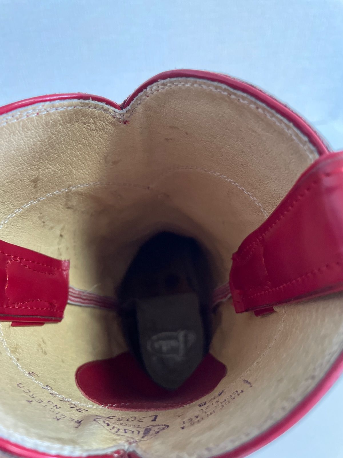 一流の素材、完璧な品質! justin ジャスティン レザー ウエスタンブーツ 赤 6 1|2 24.5cm相当 L3055 人気のある