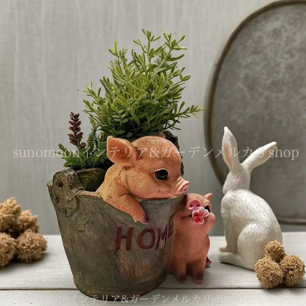 キリン型プランター レジン製 植木鉢 キリン型プランター レジン製 植木鉢 アンティークレジンポット