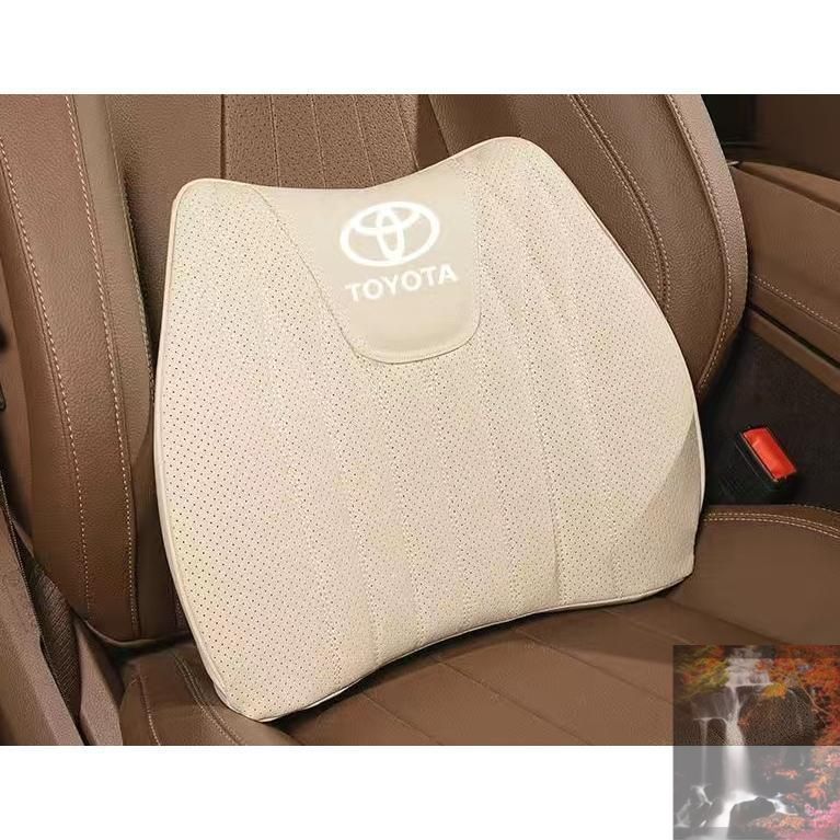 ◆トヨタ TOYOTA◆ベージュ◆シートクッション 車用 シートカバー ナッパ レザー 腰当て 滑り止め 弾性 座布団1点+腰クッション1点 A番 aadz qtm