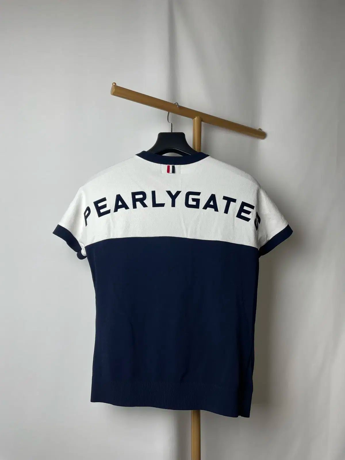 2size PEARLY GATES パーリーゲイツ 半袖 ニット ジップアップ