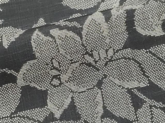 平和屋着物○本場大島紬 一元7マルキ 草花文 総絣 正絹 逸品 AAAY8678ph