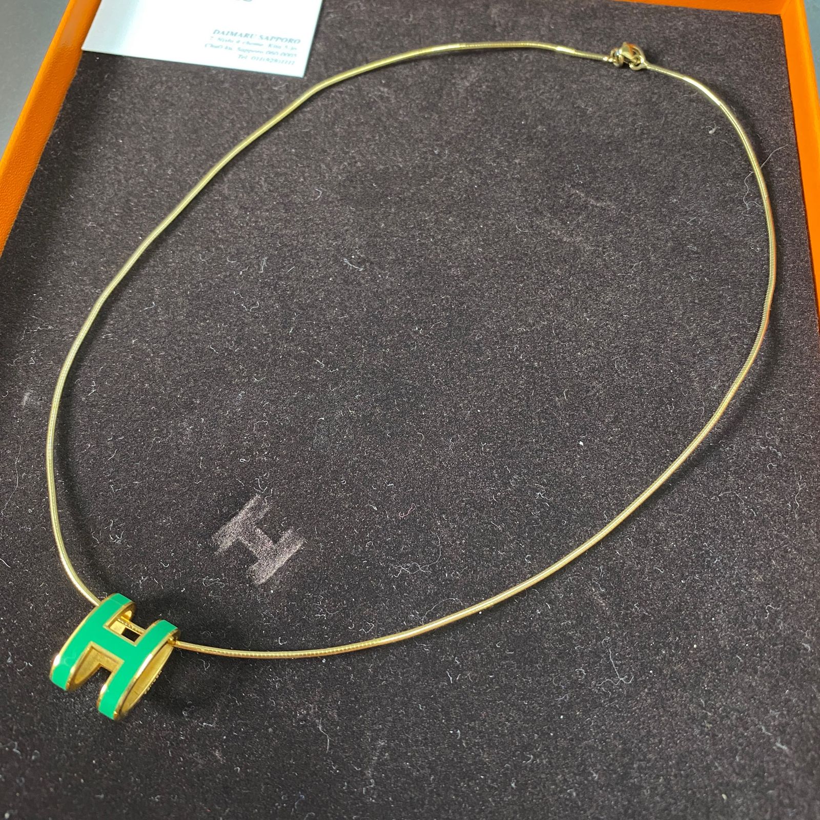 美品 》HERMES エルメス Pop H Mini Pendant ポップH ミニペンダント 