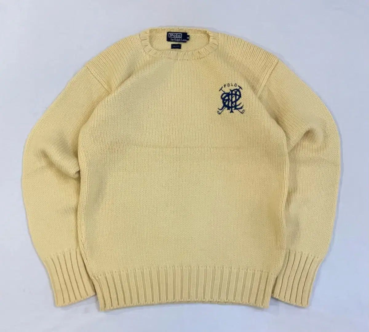 90s ポロ Ralph Lauren ラルフローレン 日本版 RLPC ウール ニット セーター 黄色