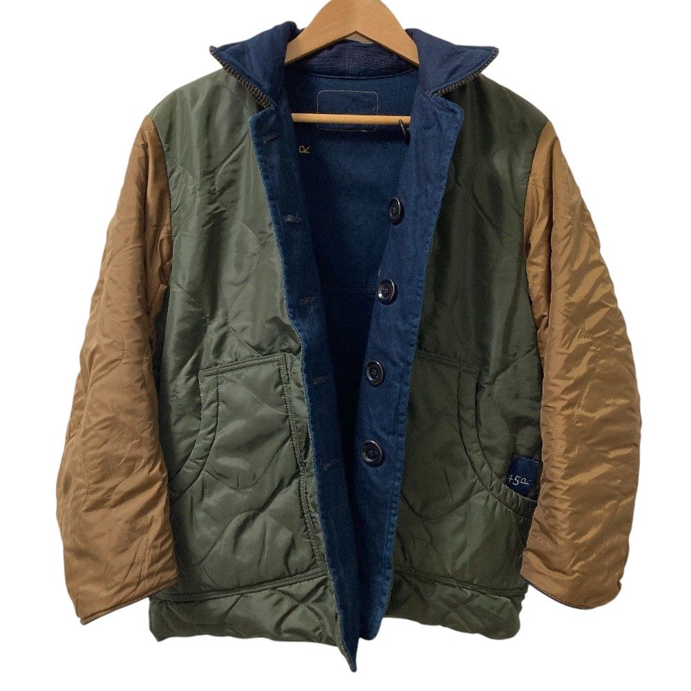 45R フォーティファイブアール モールスキンの908リバーシブルジャケット 81010053 サイズ1 ネイビー×カーキ レディース 古着