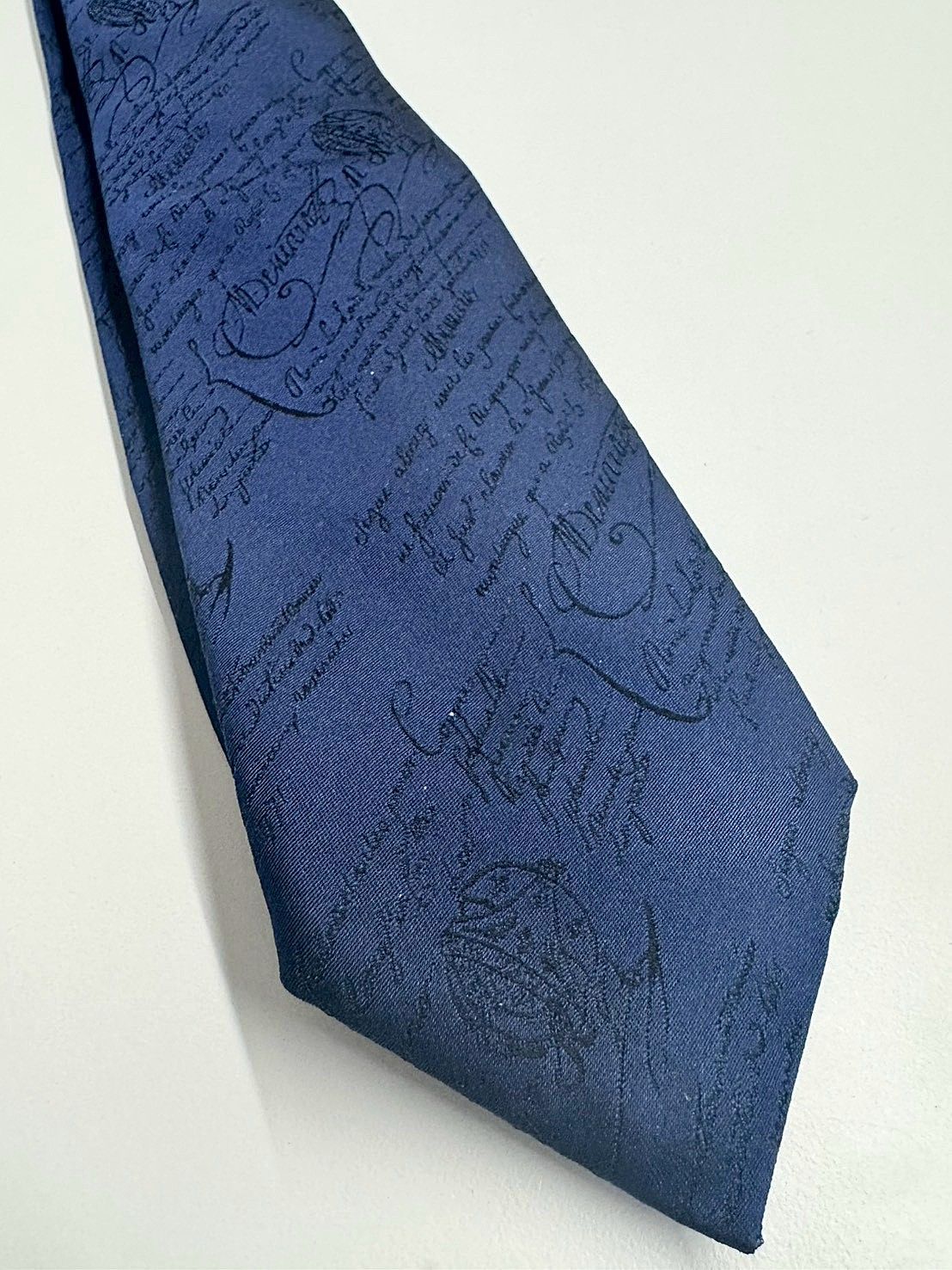 BERLUTI ベルルッティ カリグラフィ ネクタイシルク ネイビー
