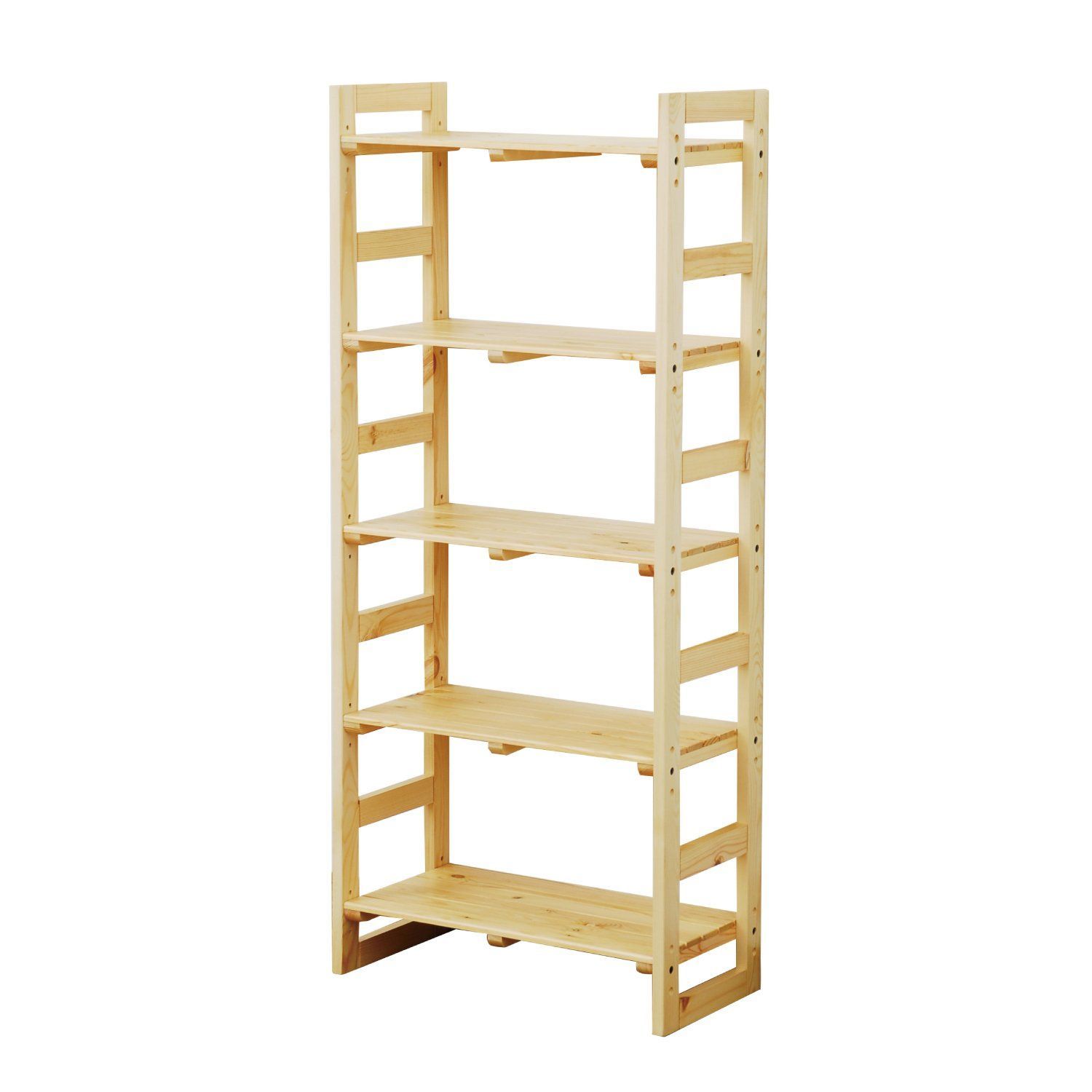 数量 木製 棚板高さ調節 5段 幅60×奥行30×高さ140cm 組立品 工具付き ラック ナチュラル ウッド SPR-14060NA 山善 YAMAZEN
