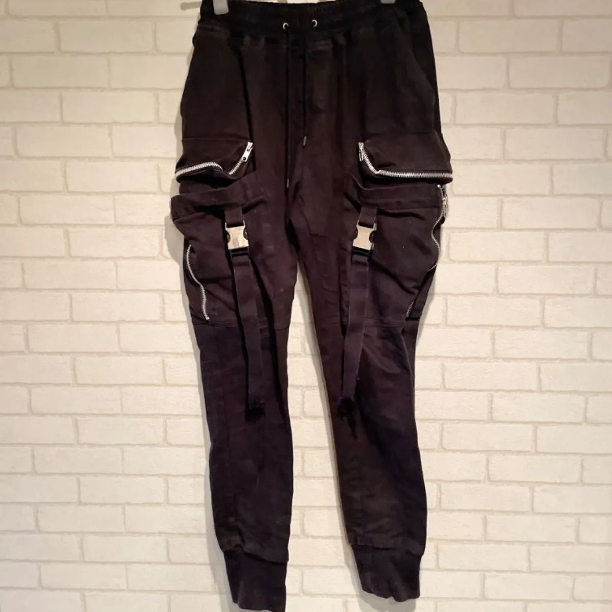 minsobi】サルエルカーゴジョガーパンツ/ブラック
