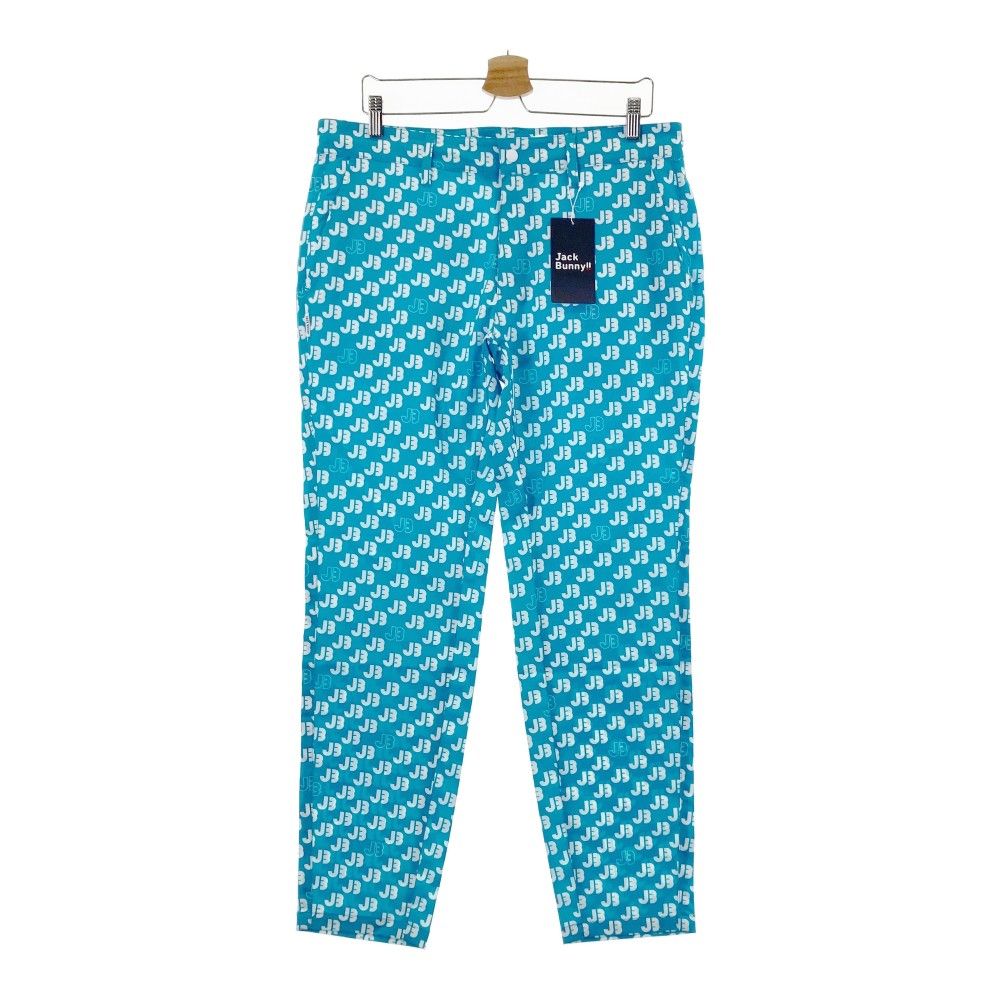サイズ 6 JACK BUNNY ジャックバニー 2025年 ストレッチパンツ ロゴ総柄 ブルー系 240101424761 ゴルフウェア メンズ ストスト