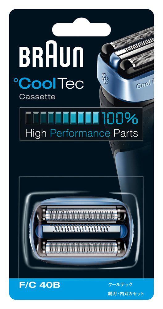 【正規品】 ブラウン シェーバー Cool Tec(クールテック)用 網刃・内刃一体型カセット F/C40B F/C40B [ブラック]