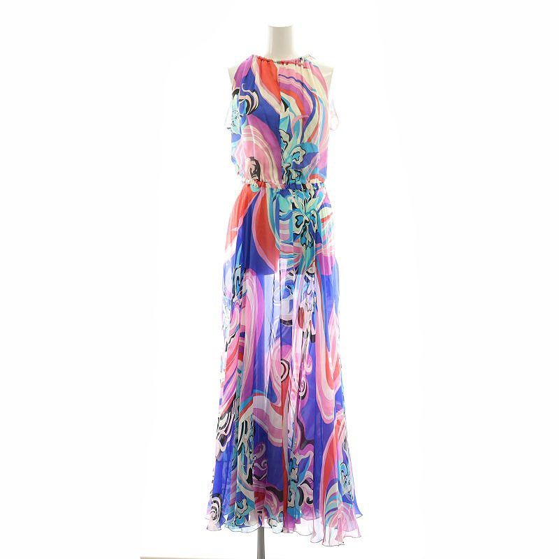 エミリオプッチ EMILIO PUCCI ノースリーブワンピース ロング マキシ丈