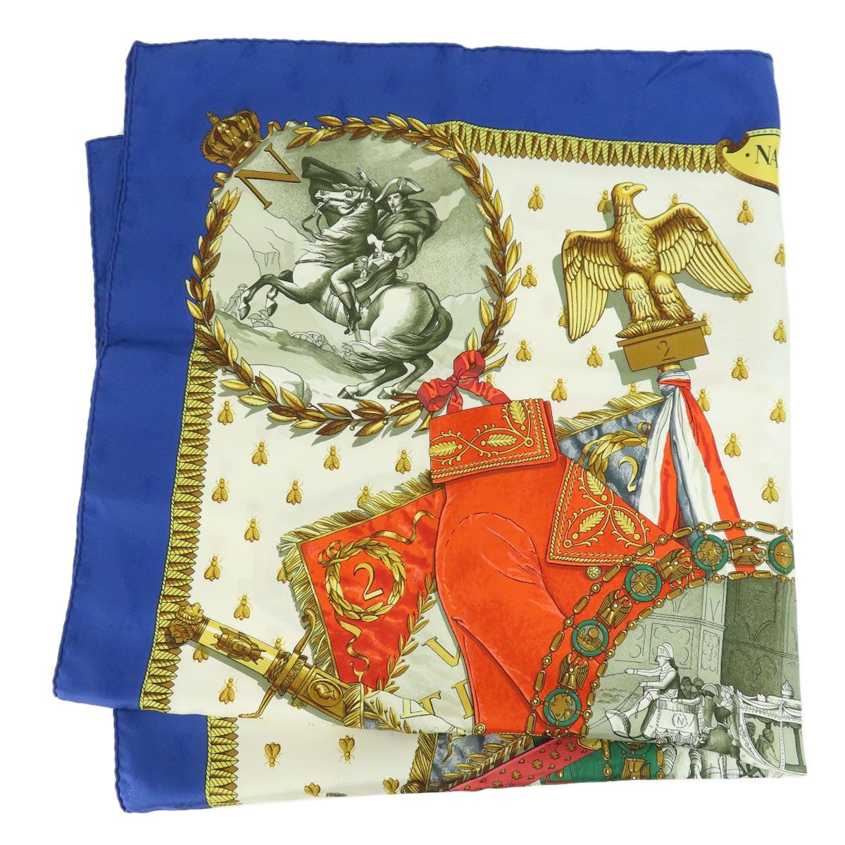 HERMES エルメス カレ90 NAPOLEON ナポレオン スカーフ シルク