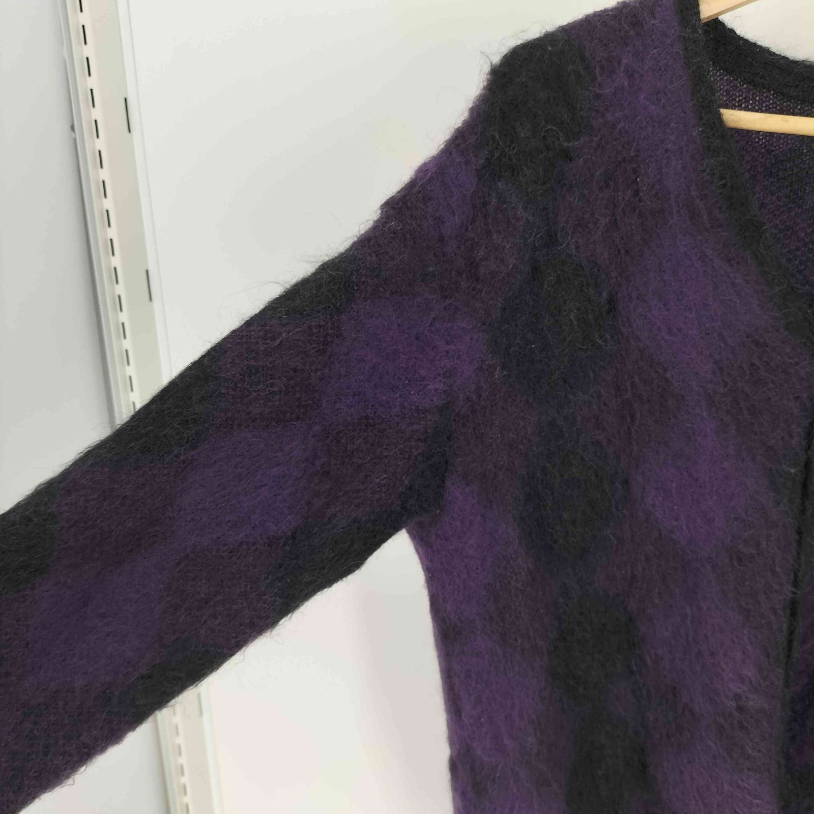 Needles ダイヤモンド柄 モヘアカーディガン S　ニードルス Needles - Needles モヘアカーディガン ダイヤモンド グリーンの