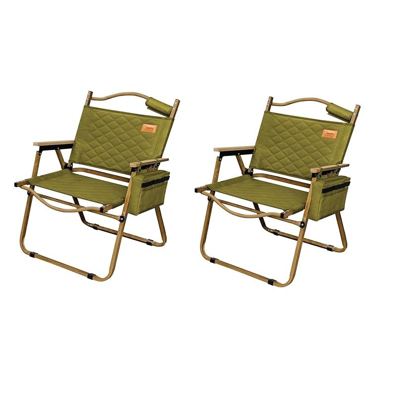 在庫セール DesertFox アウトドア チェア キャンプ チェア 軽量 2個セット 折りたたみ 椅子 耐荷重150kg 四季適用 コンパクト軽量 携帯便利 イス ピクニック キャンプ用 DY001 みどり スタイルB 0