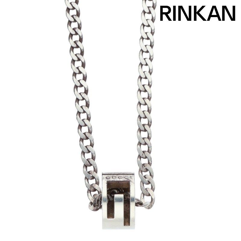 グッチ カットアウトGシルバーネックレス メンズ