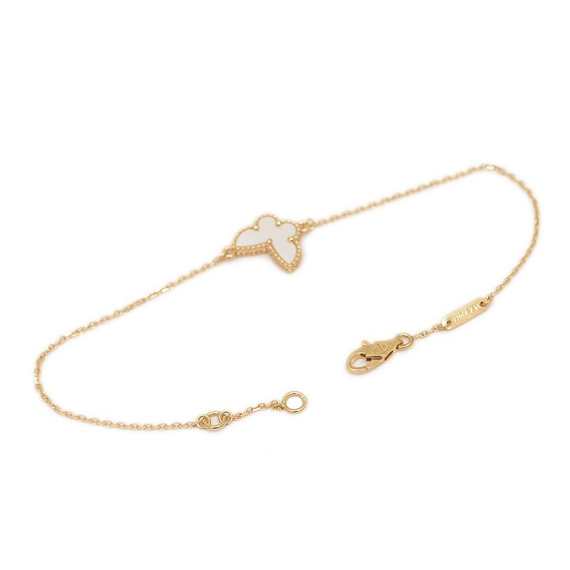 ヴァンクリーフ-アーペル スウィートパピヨン ブレスレット K18YG マザーオ