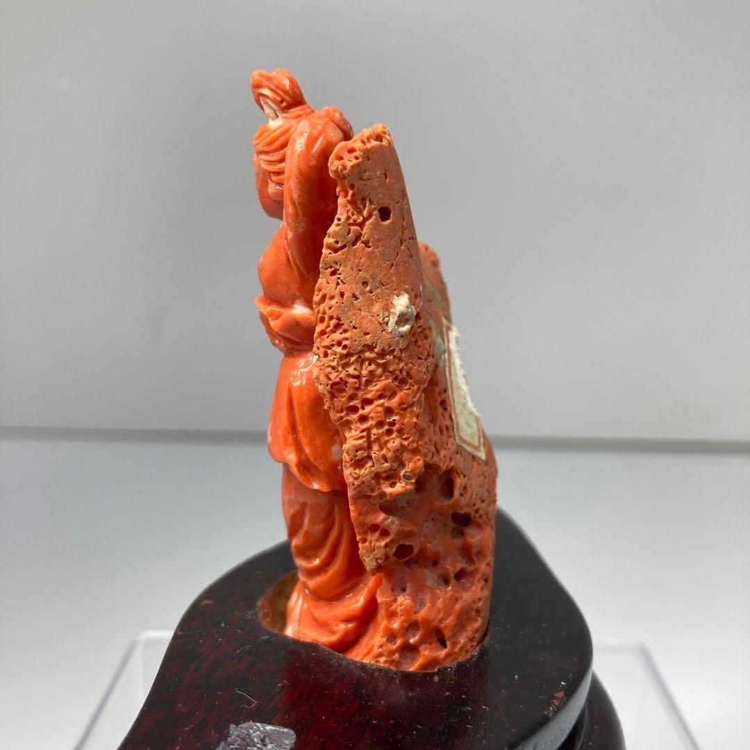 本赤珊瑚 観音像 115g/高さ9.5㎝（台込）東Y6-0222☆2Fトウル - メルカリ