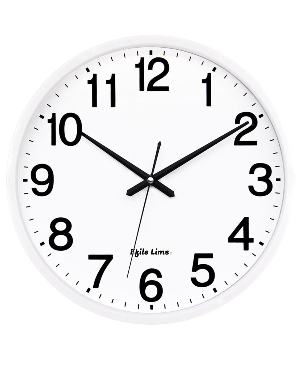 【人気商品】掛け時計 壁掛け時計 連続秒針【 音がしない時計 】 直径 28cm 時計 無音 静音 非電波 おしゃれ シンプル デザイン とけい wall clock 壁 かけ時計 (直径28cm ホワイト)