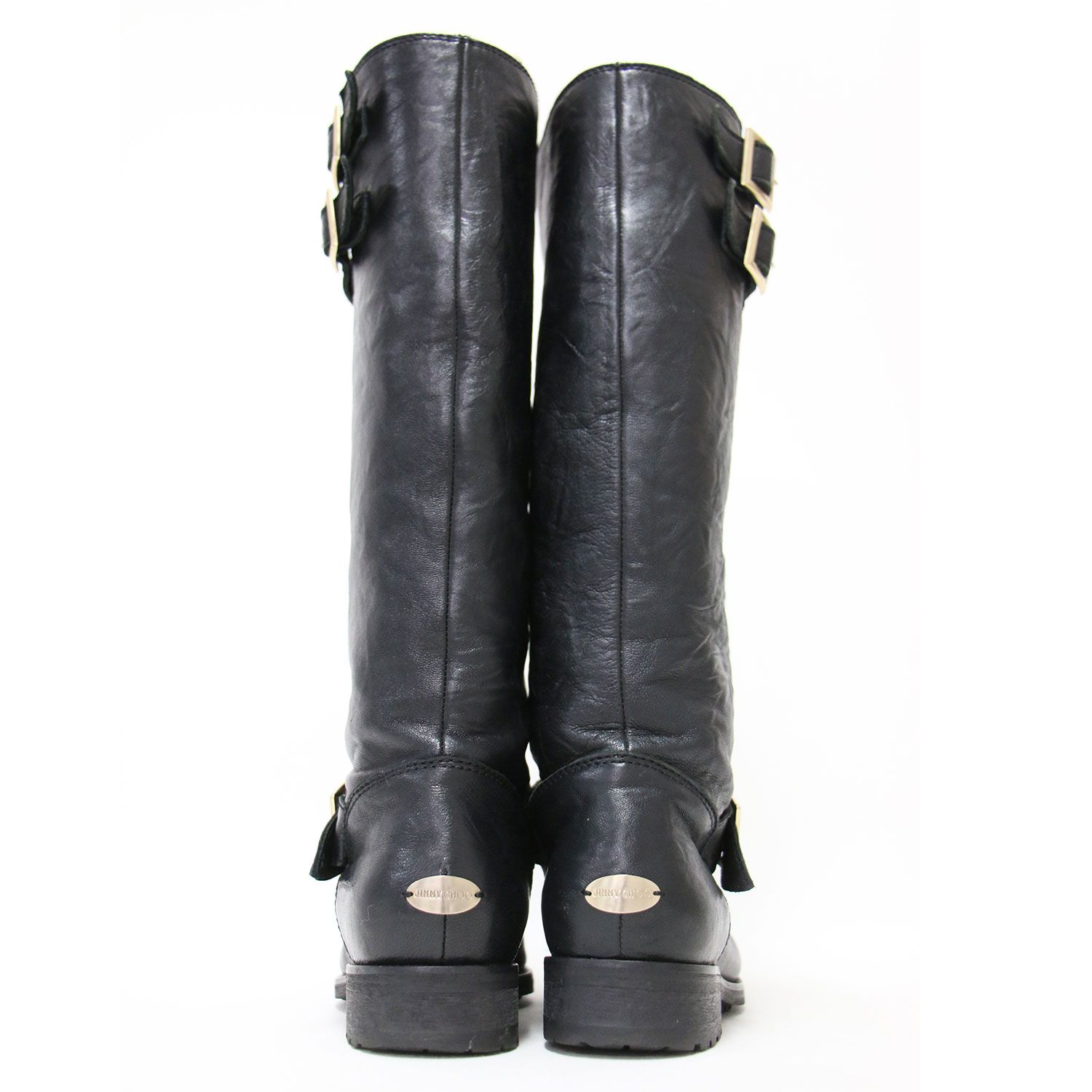 JIMMYCHOO 35 ブーツ JIMMY CHOO ジミーチュウ ブーツ ブラック 黒 サイズ:35(22.5cm