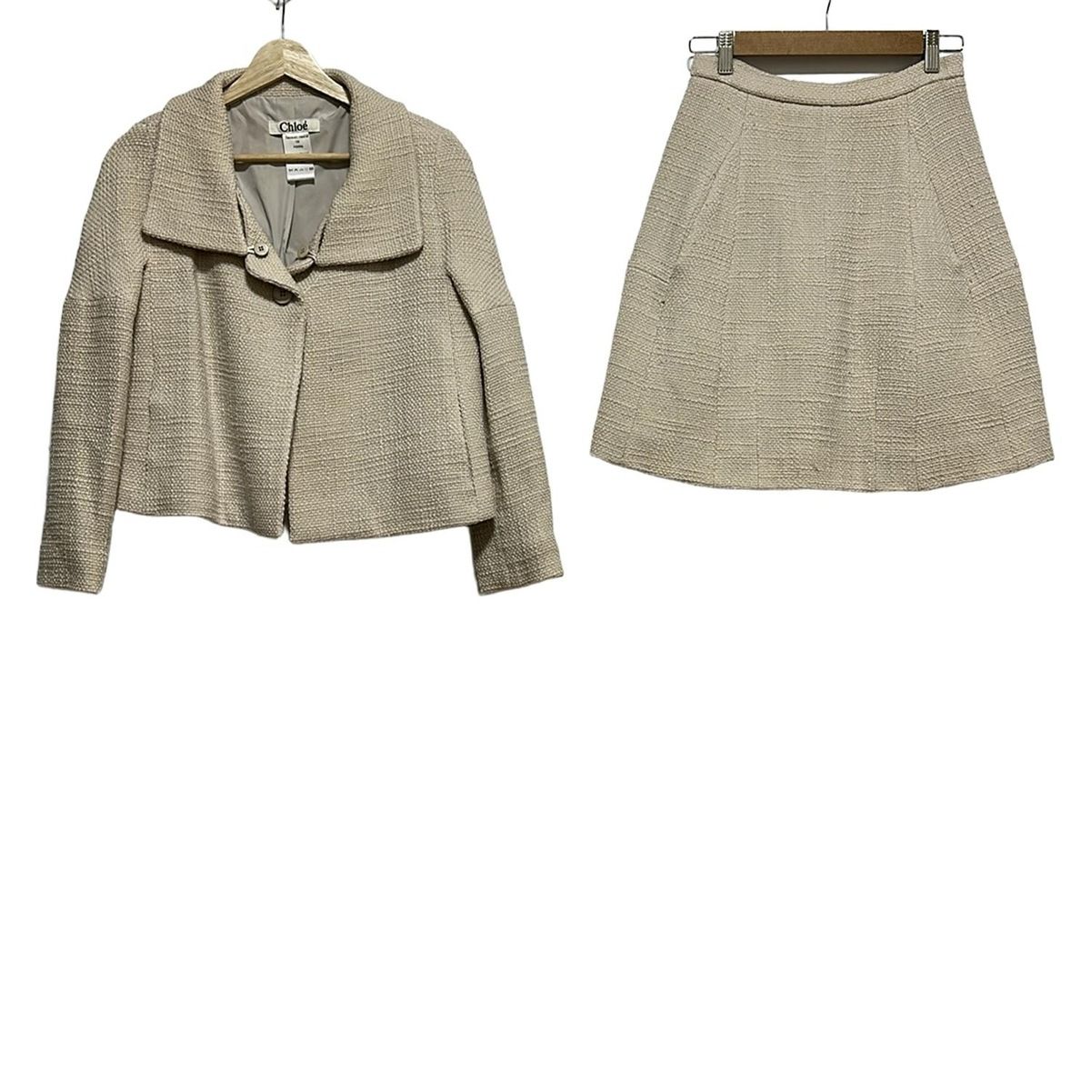 Chloe クロエ スカートスーツ レディース - ピンクベージュ
