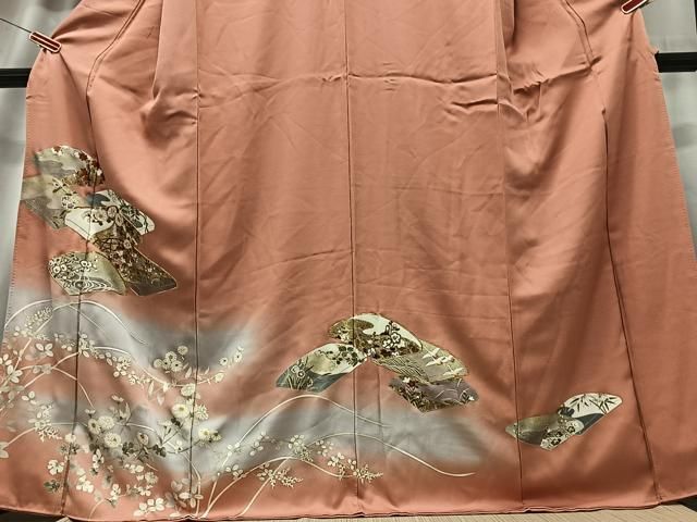 平和屋着物□豪華色留袖 駒刺繍 飛鶴吉祥花文 暈し