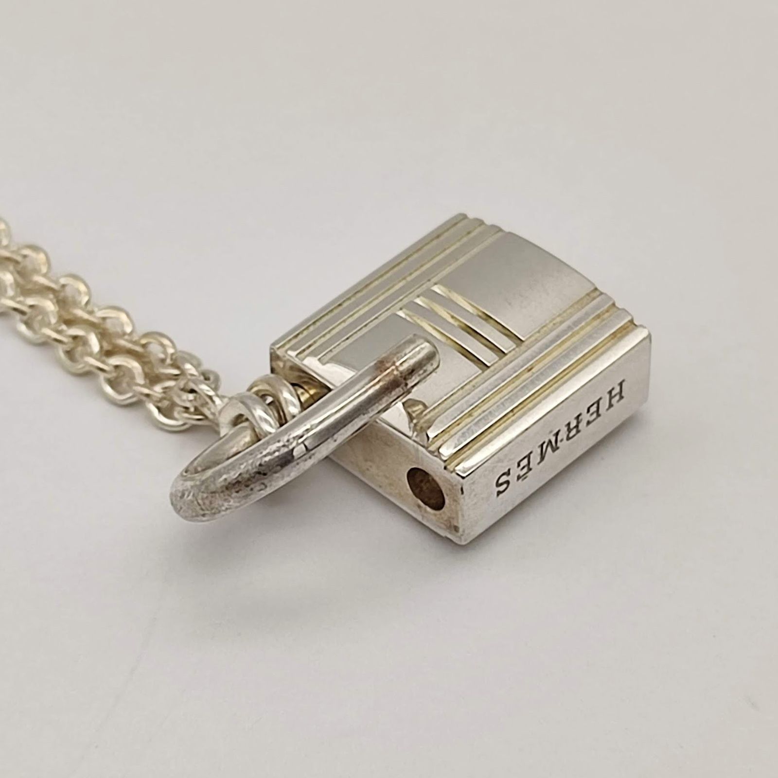 美品】HERMES エルメス カデナネックレス パドロック シルバー