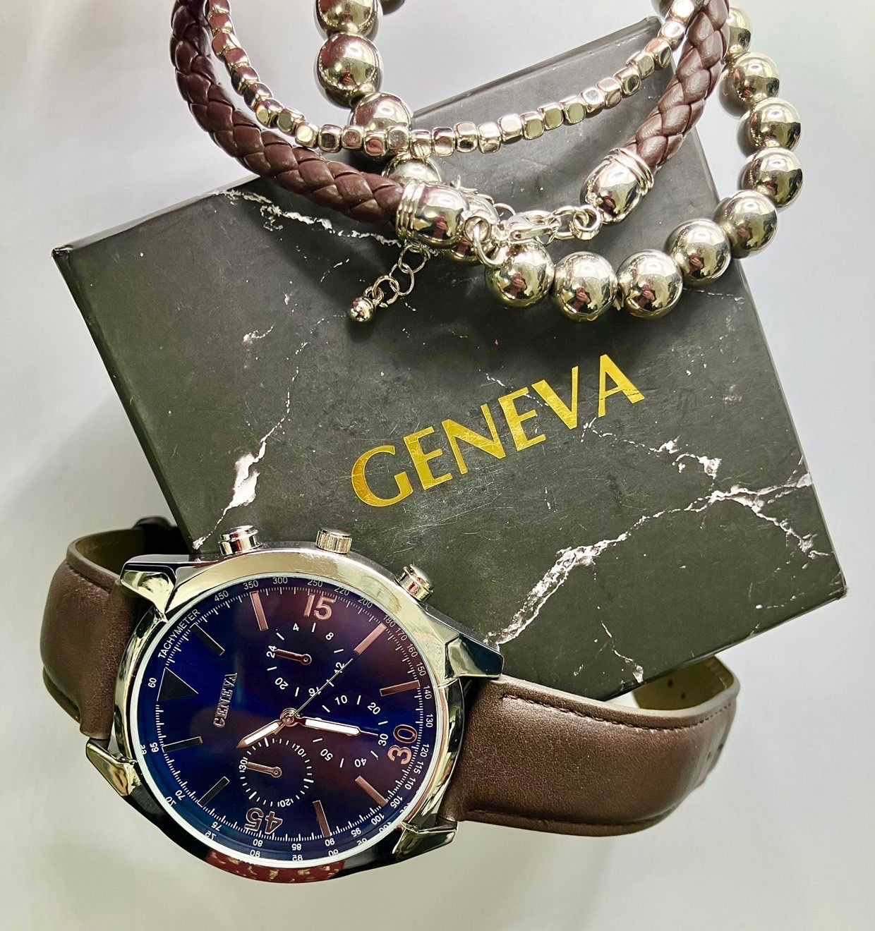 新品❣️GENEVA 時計とブレスレット3本セット 電池交換済み 未使用美品 