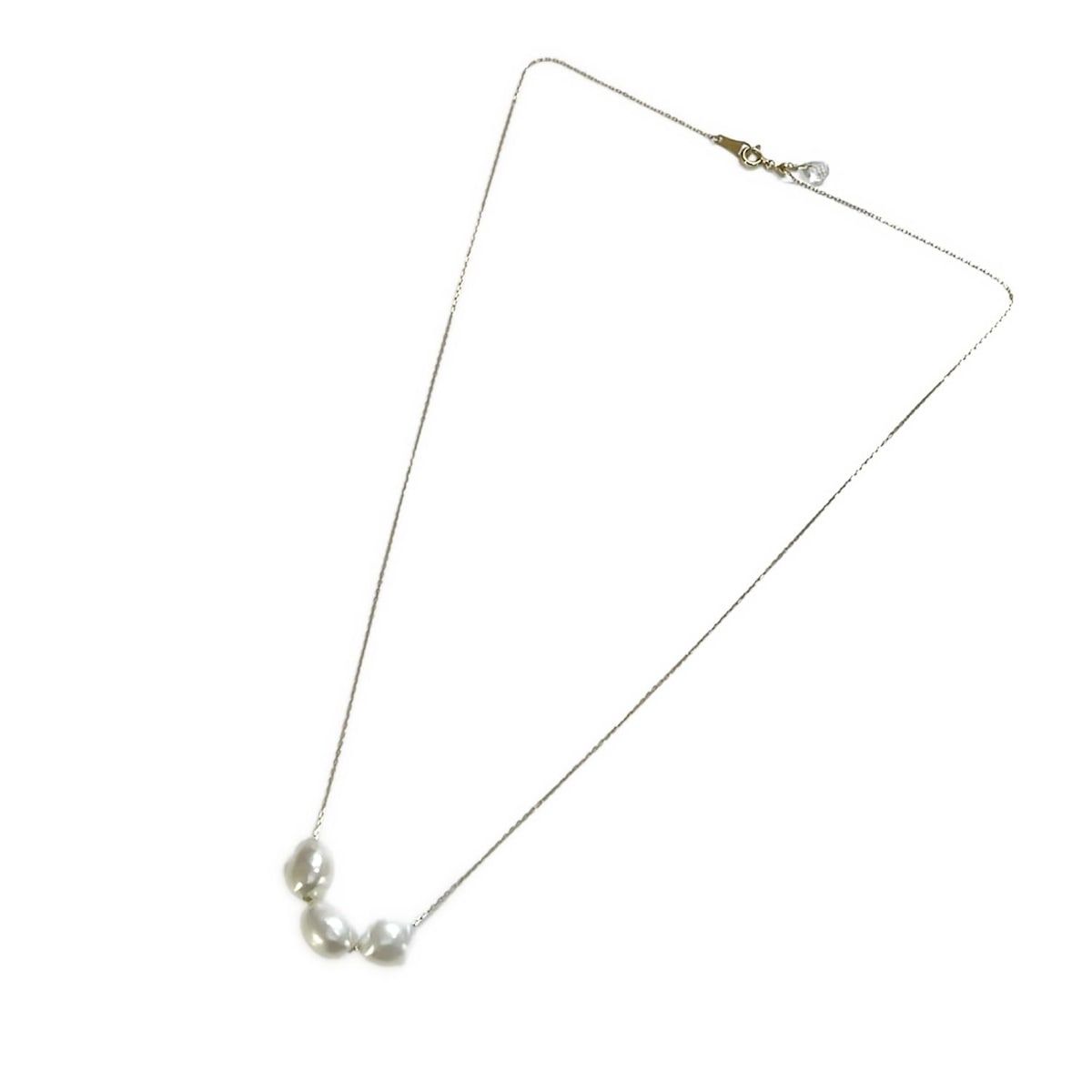 agete(アガット) ネックレス美品 - K10YG×アイボリー - メルカリ
