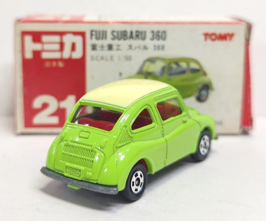 トミー トミカ赤箱日本製 富士重工 スバル 360/黄緑 21-4 - メルカリ