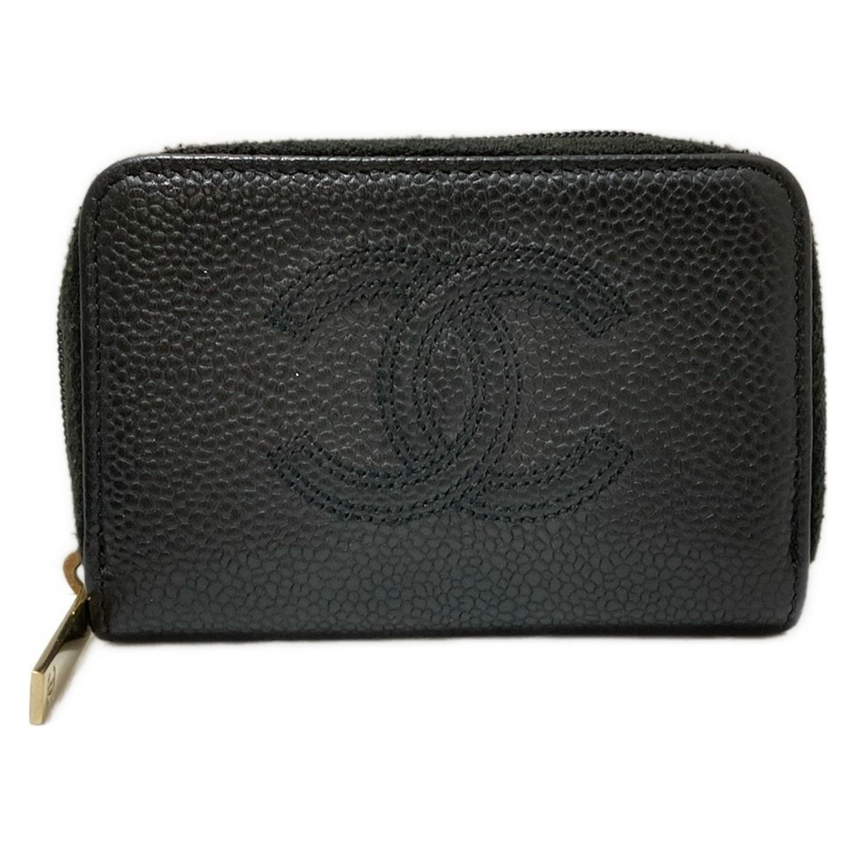 CHANEL シャネル コインケース - 黒 ココマーク|ラウンドファスナー