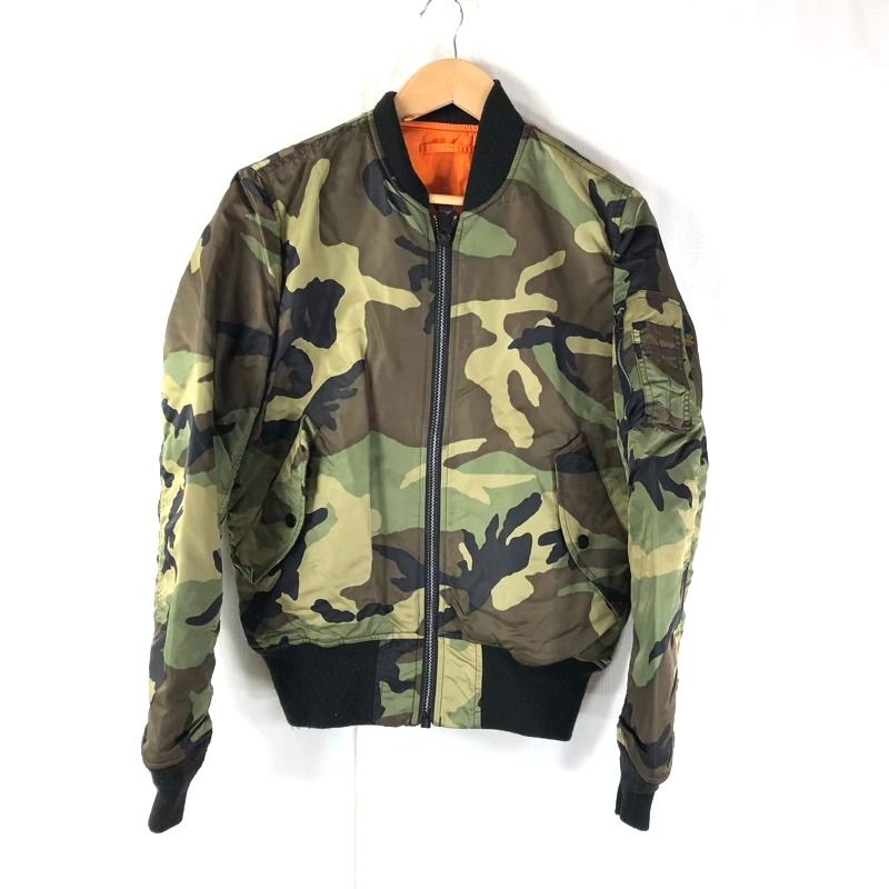 極美！ALPHA INDUSTRIESアルファ・インダストリーズ迷彩柄 MA-1 ALPHA INDUSTRIES - アルファ ma-1 迷彩 カモ柄 Mサイズの通販