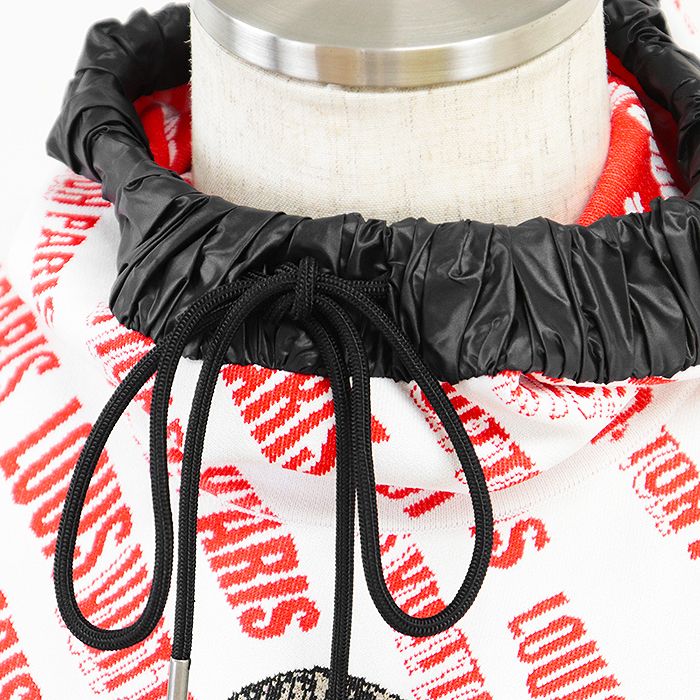 LOUIS VUITTON ルイ ヴィトン Tシャツ × フォルナセッティ 2021 AW ニット ジャカード LV ロゴ モノグラム 2 WAY フード取外 プルオーバー 半袖 トップス レディース M マルチ 伊製