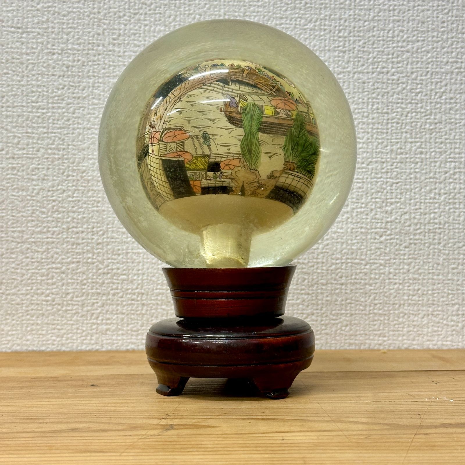 中国伝統工芸品 内画球 内絵 ガラス玉 内画 丸玉！ お土産