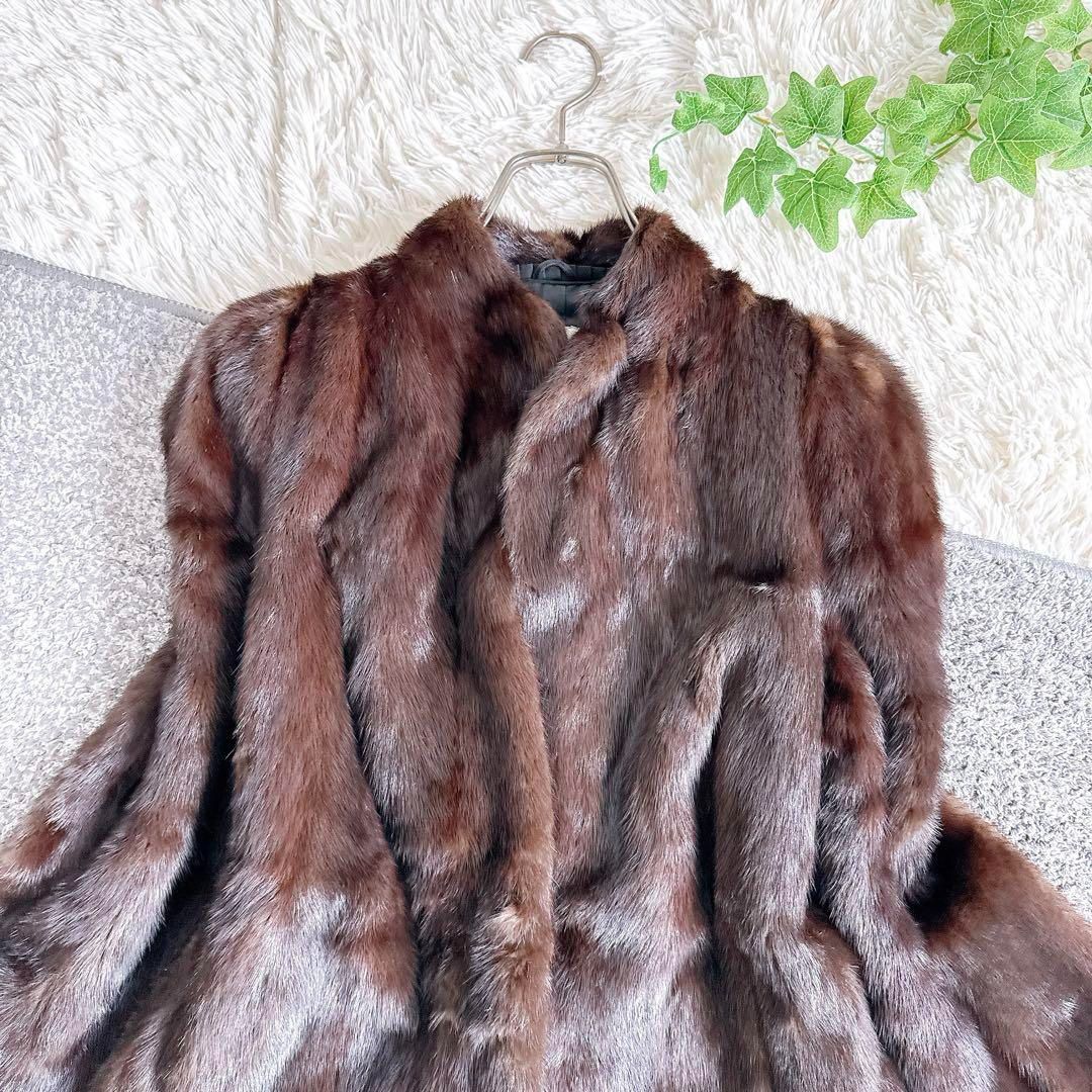 ミンクのハーフコート 最高級毛皮 ミンク ハーフ丈コート リアルファー