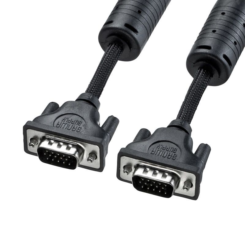 まとめ買い サンワサプライ ナイロンメッシュディスプレイケーブル アナログRGB 5m KC-NMV50K ×3セット