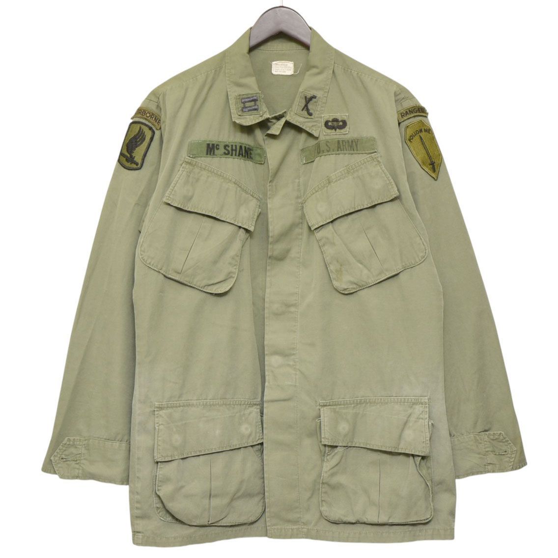 US ARMY ユーエスアーミー 1969年製 Vintage ジャングルファティーグ ワッペン付きミリタリージャケット 8405-082-5566 8054000218226