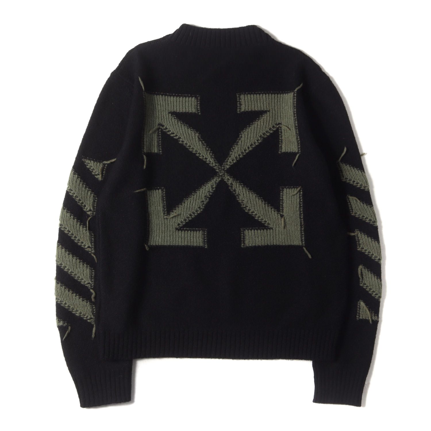 美品 OFF-WHITE オフホワイト ニット サイズ:XL 21AW アローマーク 
