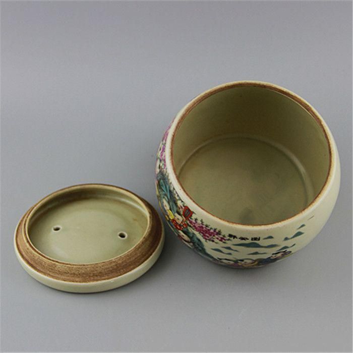 清同治粉彩嬰戯図コオロギの檻 中国美術 陶磁器 現代工芸品 美術